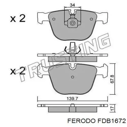 FDB1672 Ferodo pastillas de freno traseras