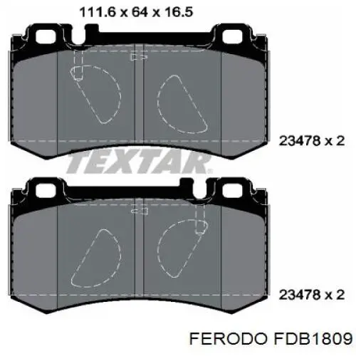 FDB1809 Ferodo pastillas de freno traseras