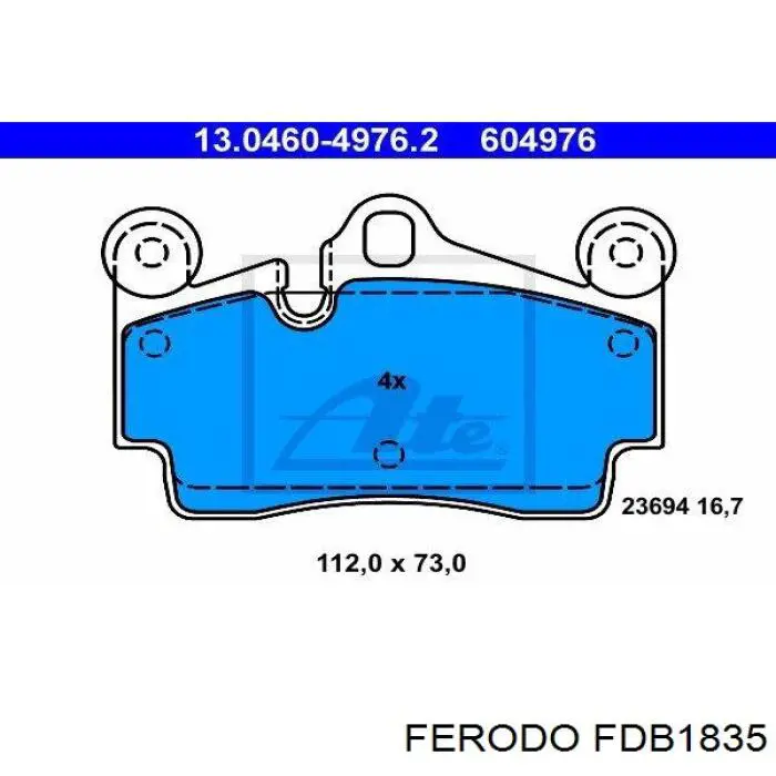 FDB1835 Ferodo pastillas de freno traseras