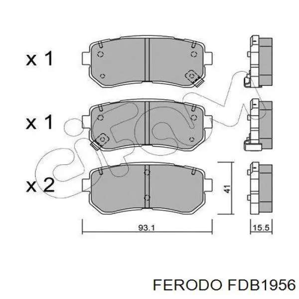 FDB1956 Ferodo pastillas de freno traseras