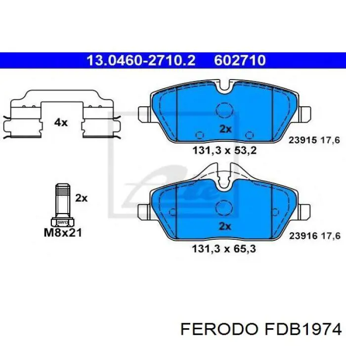 FDB1974 Ferodo pastillas de freno delanteras