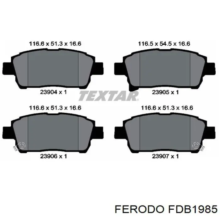 FDB1985 Ferodo pastillas de freno delanteras