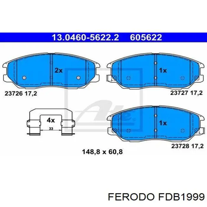 FDB1999 Ferodo pastillas de freno delanteras