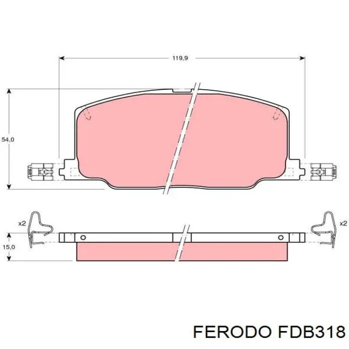 FDB318 Ferodo pastillas de freno delanteras