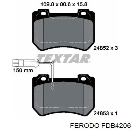 FDB4206 Ferodo pastillas de freno delanteras