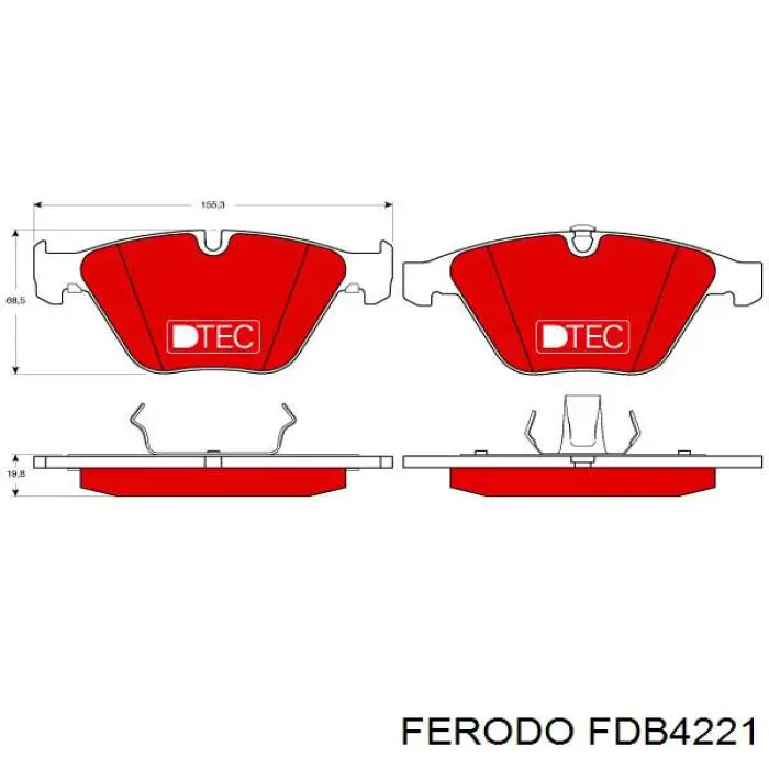 FDB4221 Ferodo pastillas de freno delanteras