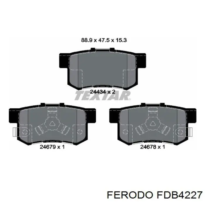 FDB4227 Ferodo pastillas de freno traseras