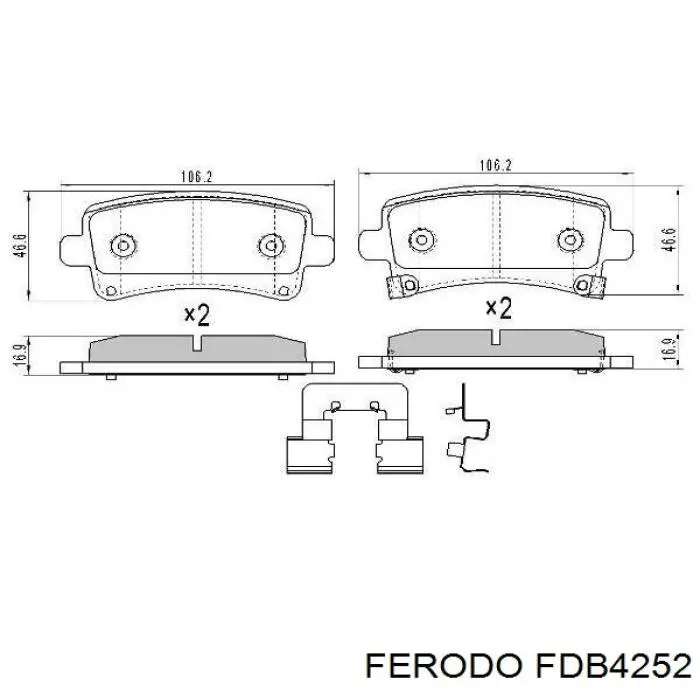 FDB4252 Ferodo pastillas de freno traseras