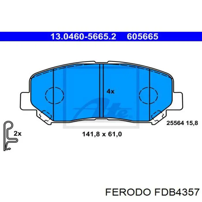 FDB4357 Ferodo pastillas de freno delanteras