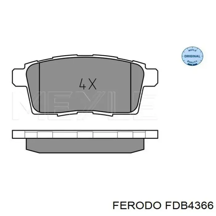 FDB4366 Ferodo pastillas de freno traseras