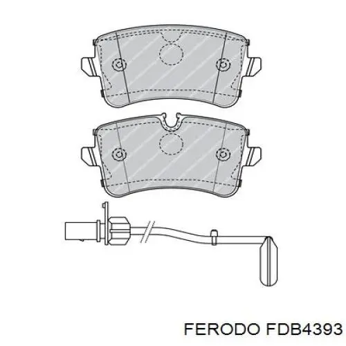 FDB4393 Ferodo pastillas de freno traseras