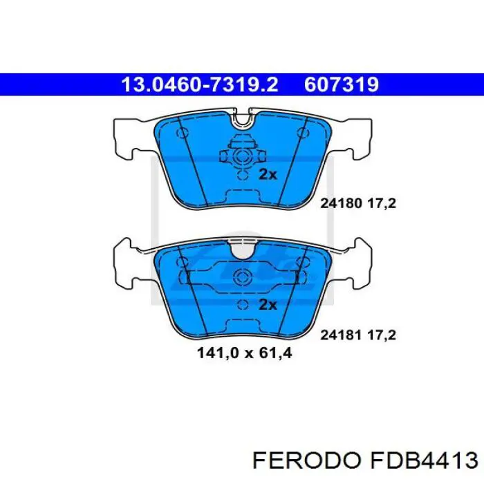 FDB4413 Ferodo pastillas de freno traseras