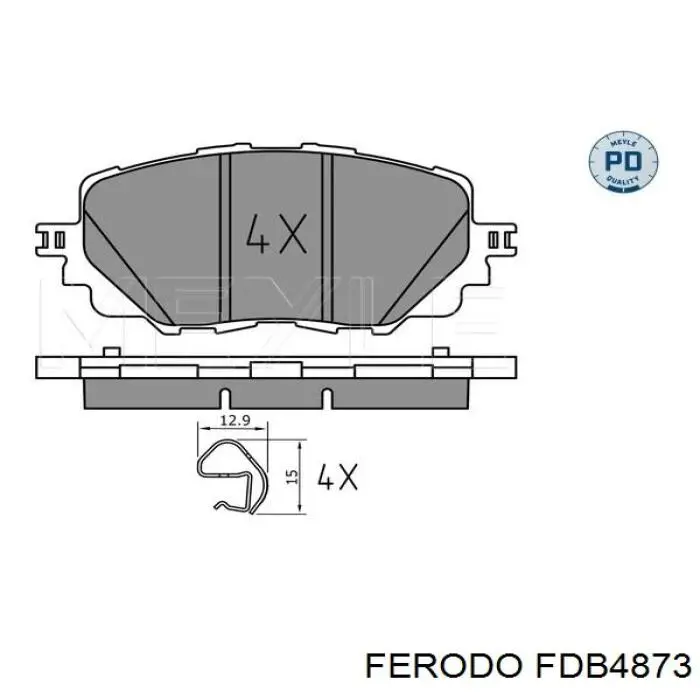 FDB4873 Ferodo pastillas de freno delanteras