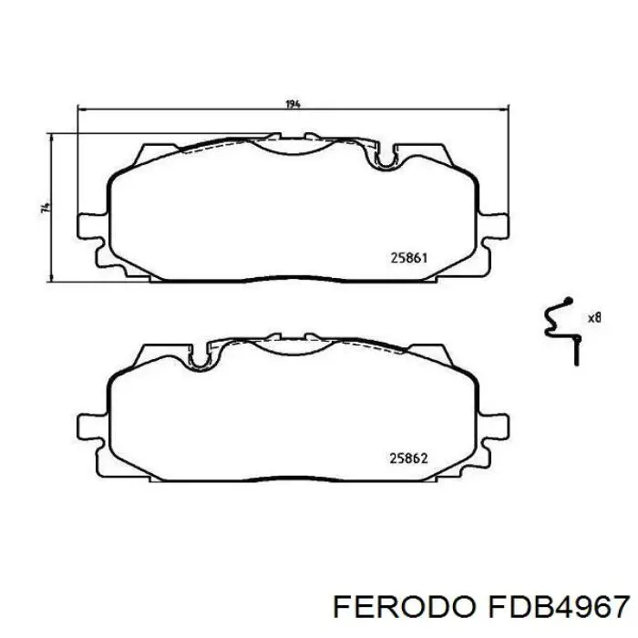 FDB4967 Ferodo pastillas de freno delanteras