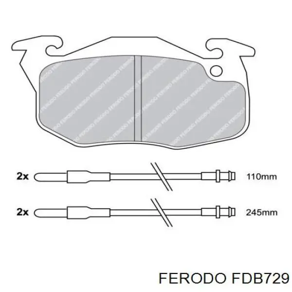 FDB729 Ferodo pastillas de freno delanteras