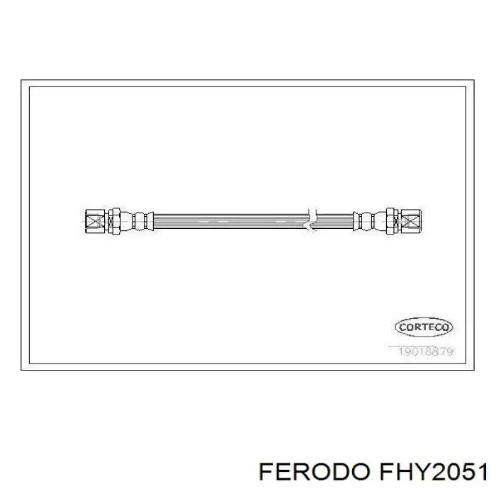 FHY2051 Ferodo tubo flexible de frenos trasero