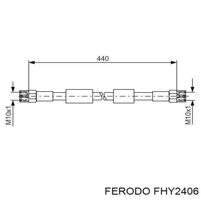 FHY2406 Ferodo latiguillo de freno delantero