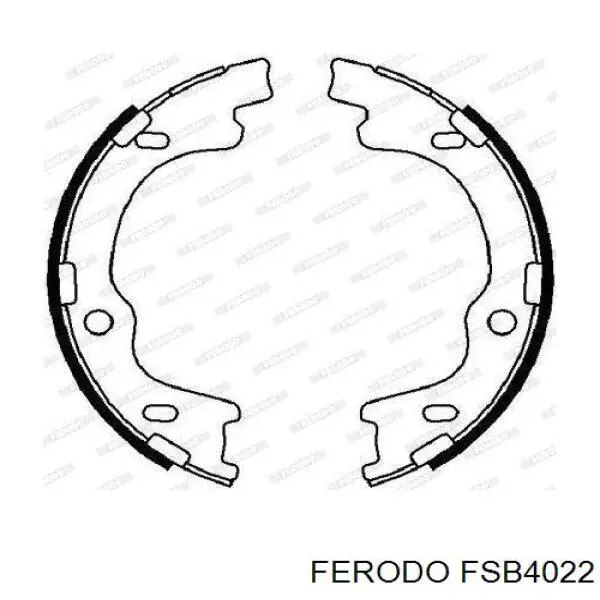 FSB4022 Ferodo juego de zapatas de frenos, freno de estacionamiento