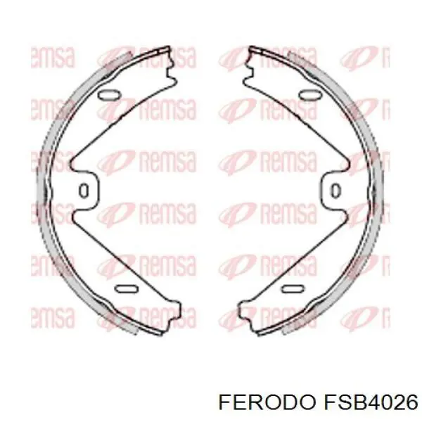 FSB4026 Ferodo juego de zapatas de frenos, freno de estacionamiento