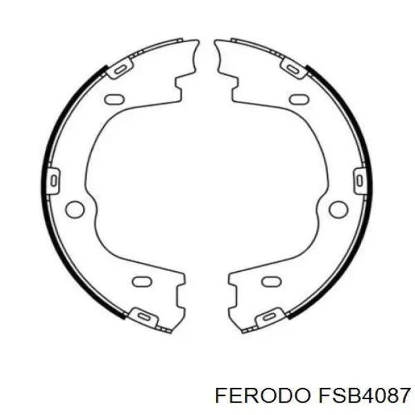 FSB4087 Ferodo juego de zapatas de frenos, freno de estacionamiento