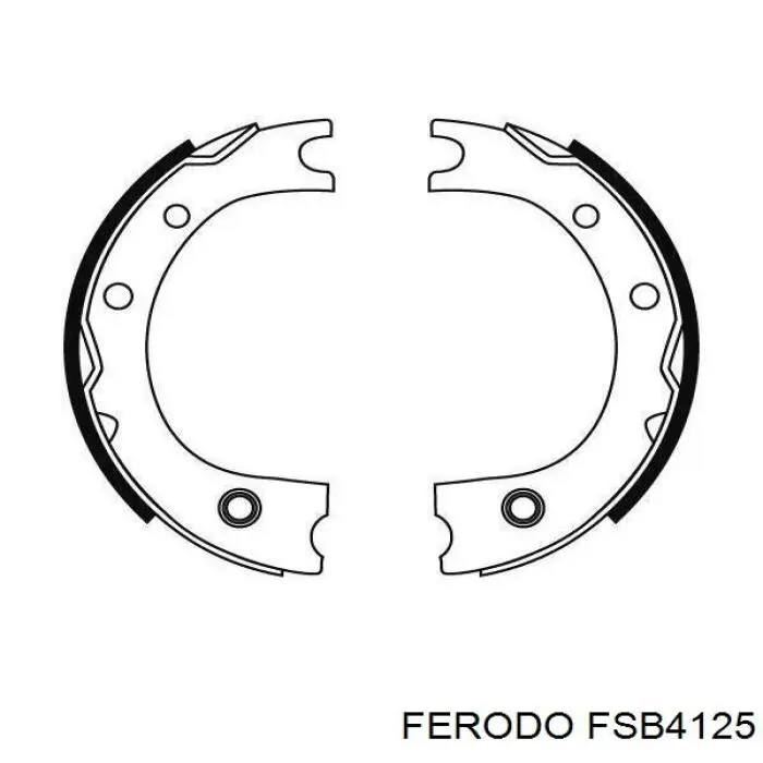 FSB4125 Ferodo juego de zapatas de frenos, freno de estacionamiento