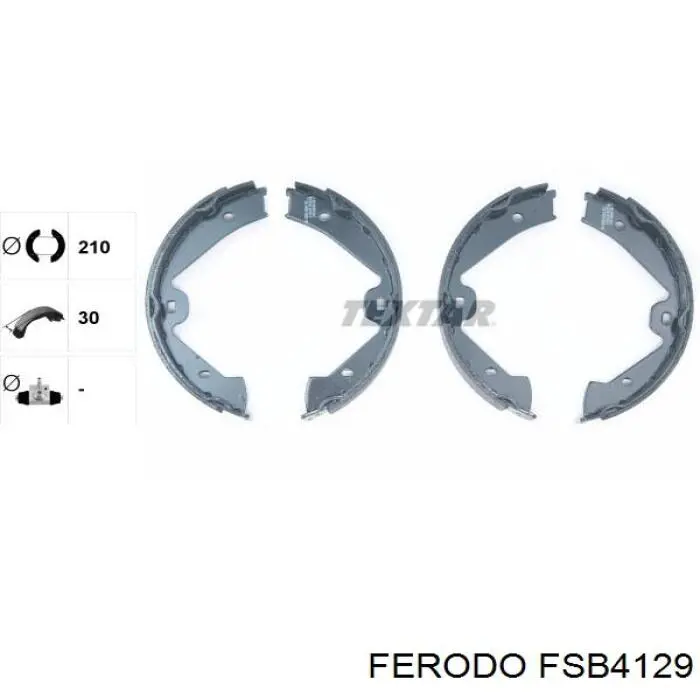 FSB4129 Ferodo juego de zapatas de frenos, freno de estacionamiento