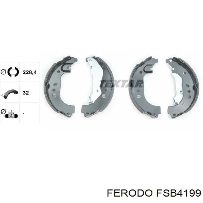 FSB4199 Ferodo zapatas de frenos de tambor traseras