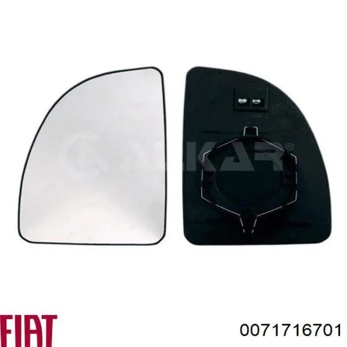 0071716701 Fiat/Alfa/Lancia cristal de espejo retrovisor exterior derecho