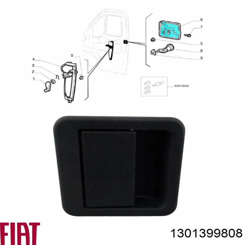  Tirador de puerta exterior delantero para Citroen Jumper 230L