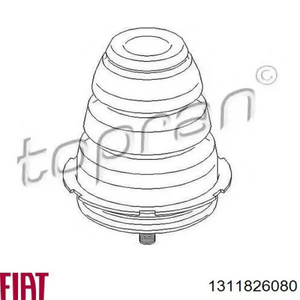 1311826080 Fiat/Alfa/Lancia tope de ballesta trasera