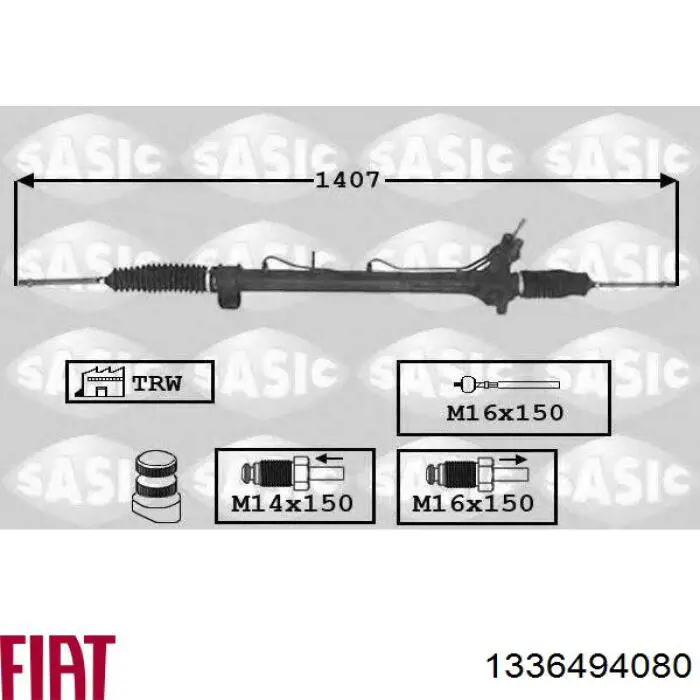 1336494080 Fiat/Alfa/Lancia cremallera de dirección