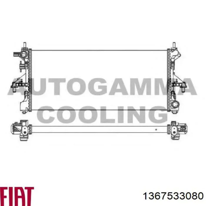 1367533080 Fiat/Alfa/Lancia radiador refrigeración del motor