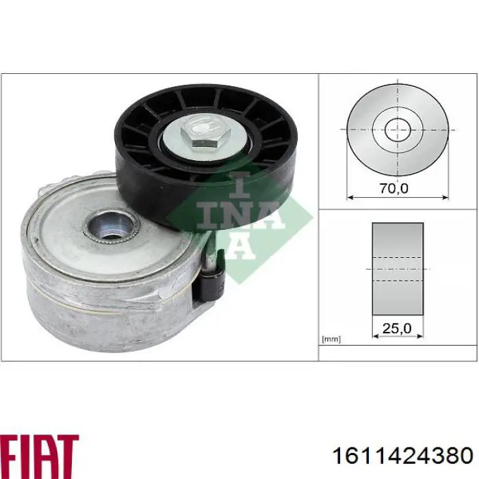 1611424380 Fiat/Alfa/Lancia tensor de correa, correa poli v