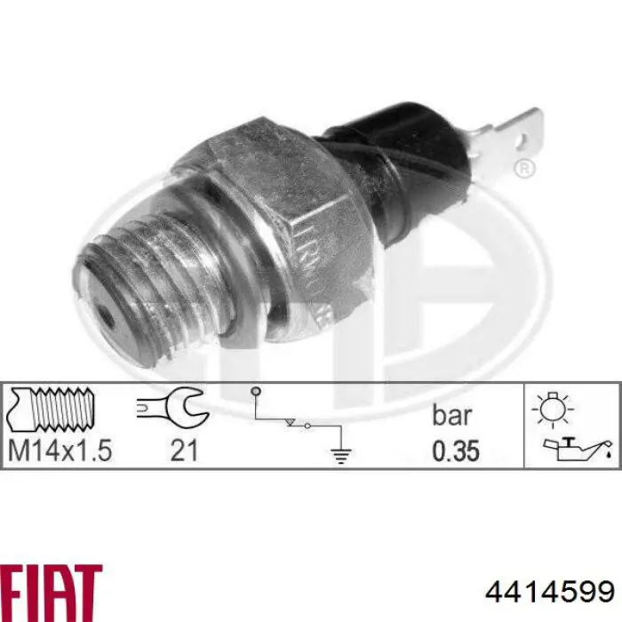 4414599 Fiat/Alfa/Lancia indicador, presión del aceite