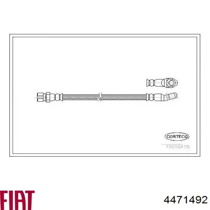  Latiguillo de freno delantero para Fiat Ritmo 2 