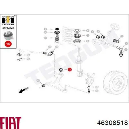 46308518 Fiat/Alfa/Lancia junta homocinética exterior delantera