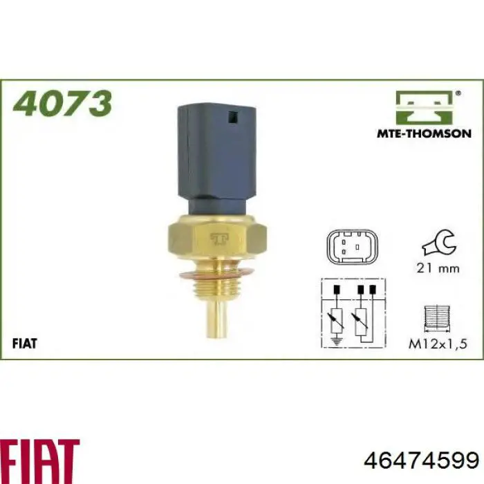 82216 Meat&Doria sensor de temperatura del refrigerante