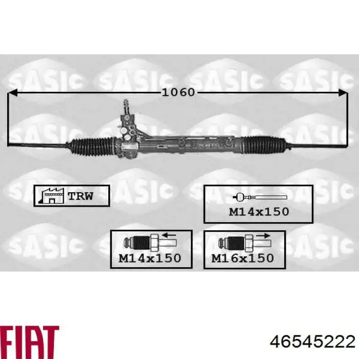  Cremallera de dirección para Fiat Siena 178