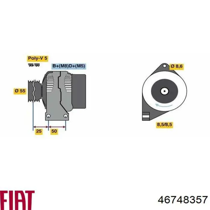 46748357 Fiat/Alfa/Lancia alternador