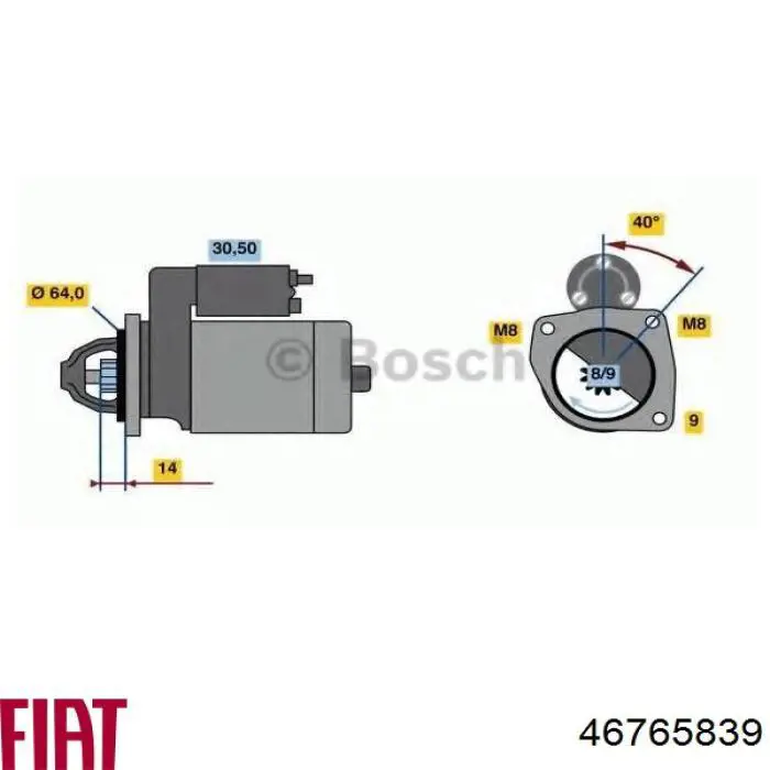 46765839 Fiat/Alfa/Lancia motor de arranque