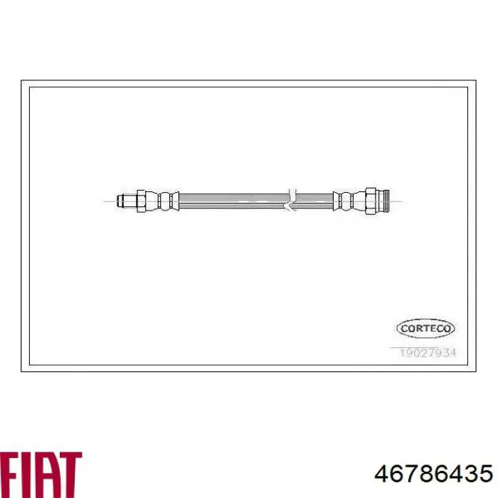 46786435 Fiat/Alfa/Lancia tubo flexible de frenos trasero