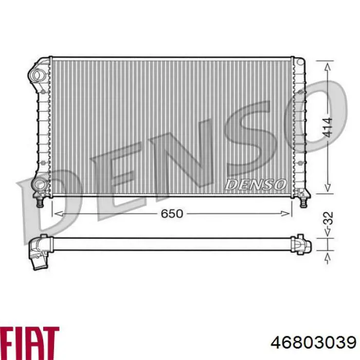 46803039 Fiat/Alfa/Lancia radiador refrigeración del motor