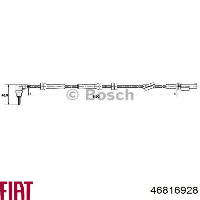 46816928 Fiat/Alfa/Lancia sensor abs delantero