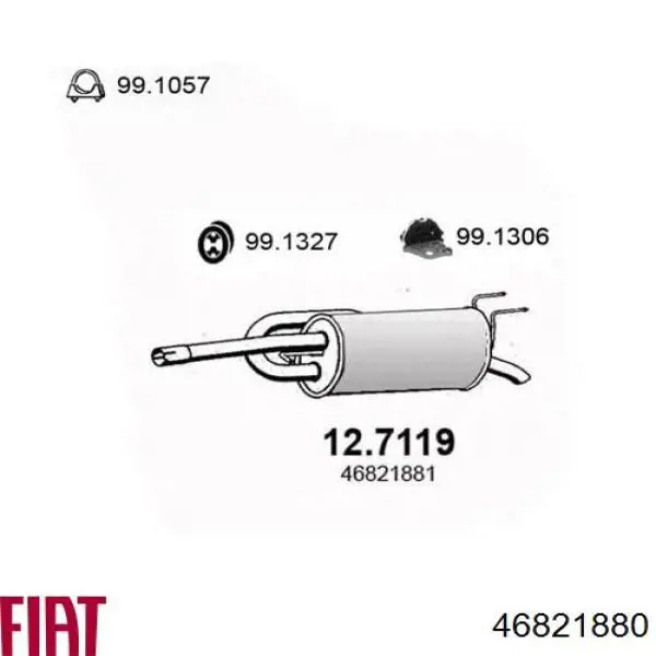  Silenciador posterior para Fiat Stilo 192