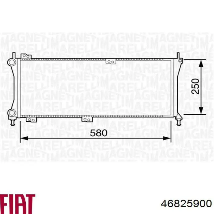 46825900 Fiat/Alfa/Lancia radiador refrigeración del motor