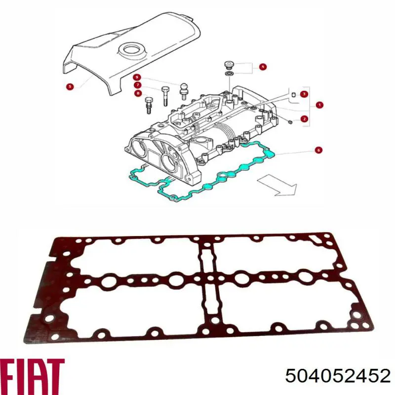  Junta de la tapa de válvulas del motor para Fiat Ducato 2 