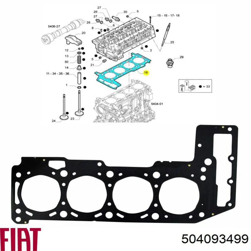 K68133330AA Fiat/Alfa/Lancia junta de culata