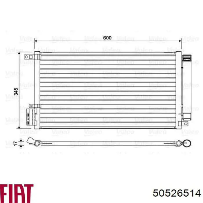 50526514 Fiat/Alfa/Lancia condensador aire acondicionado