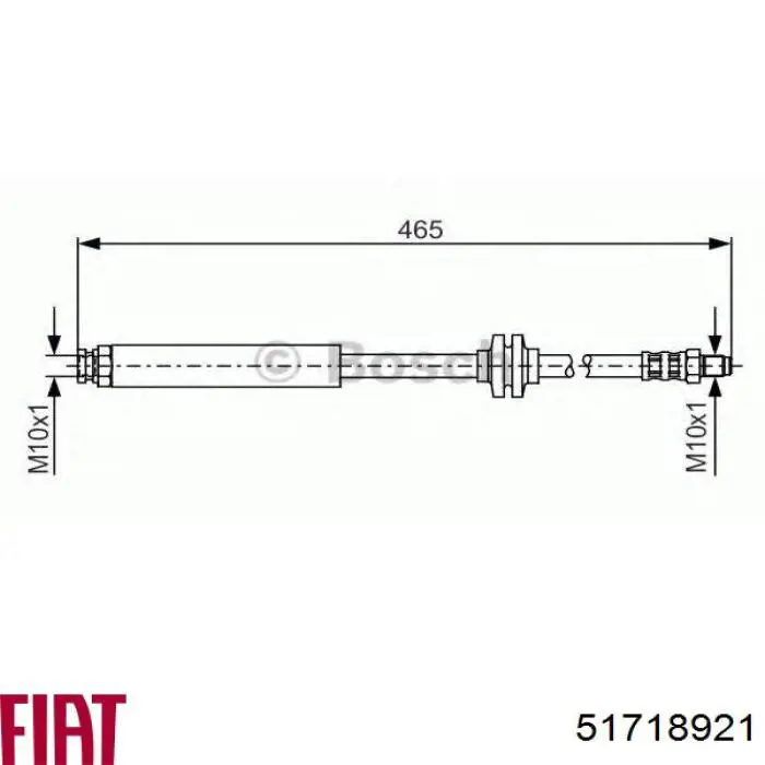  Latiguillo de freno delantero para Fiat Panda 2 