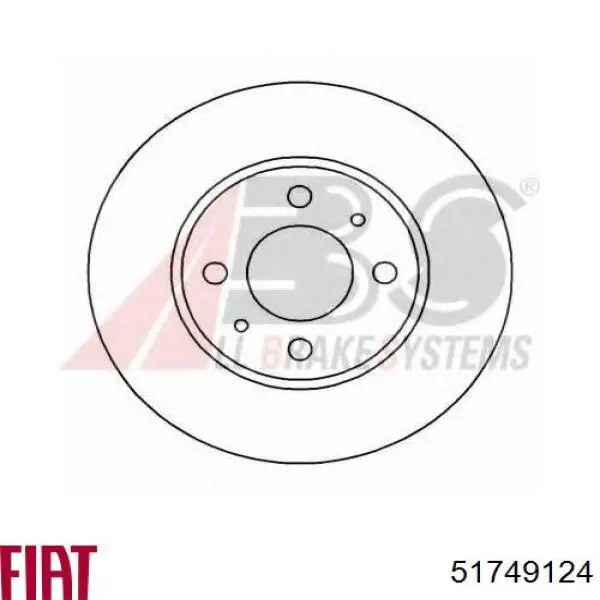 51749124 Fiat/Alfa/Lancia freno de disco delantero